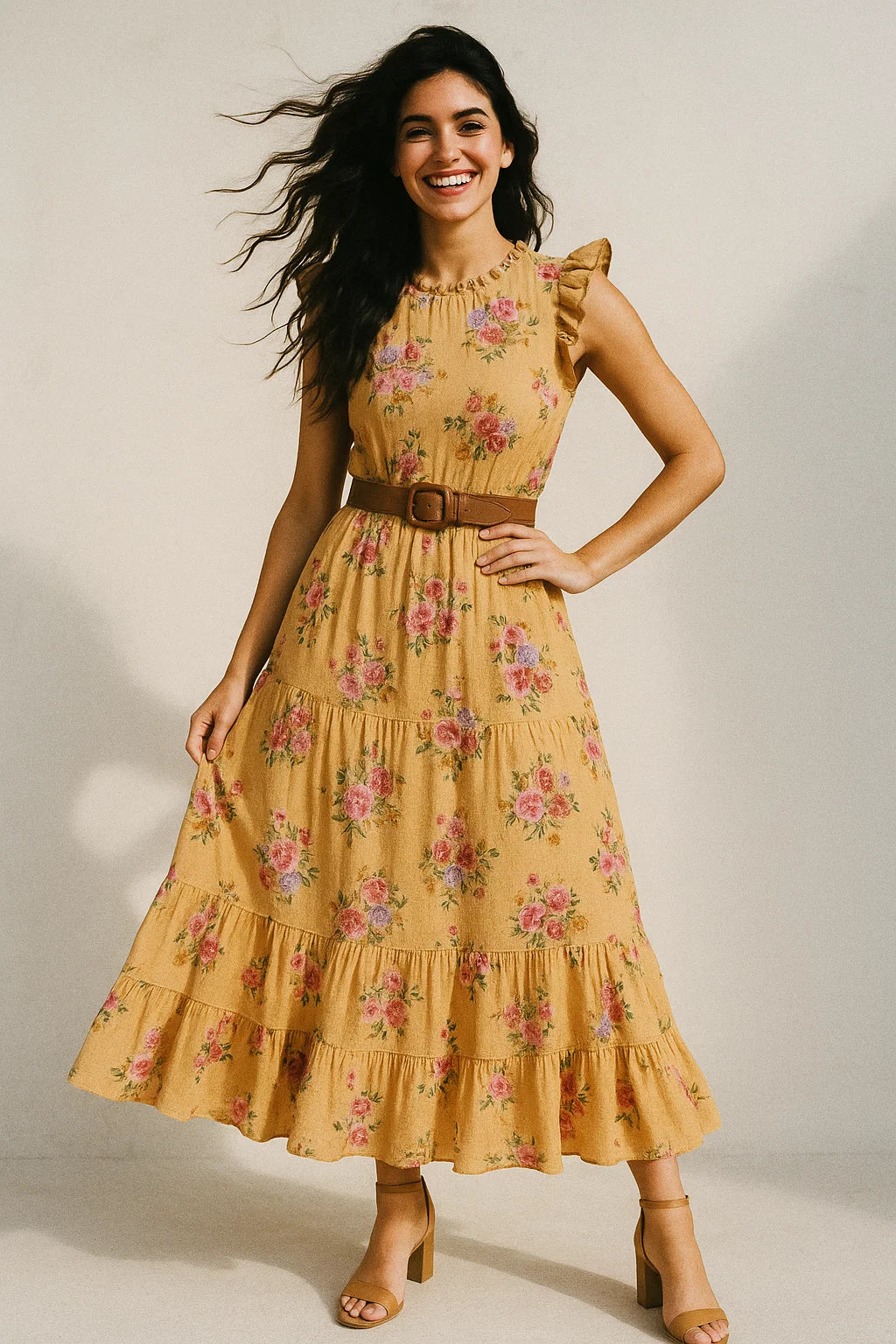 Bloom Pink Forest Flower Digital Printed Fabric - Muslin