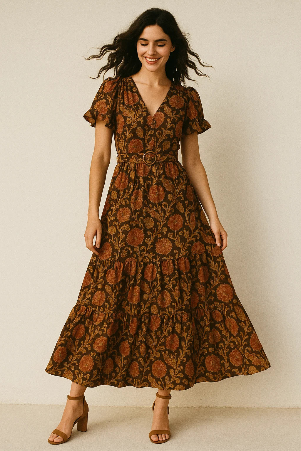 Jacobean Design Digital Printed Fabric