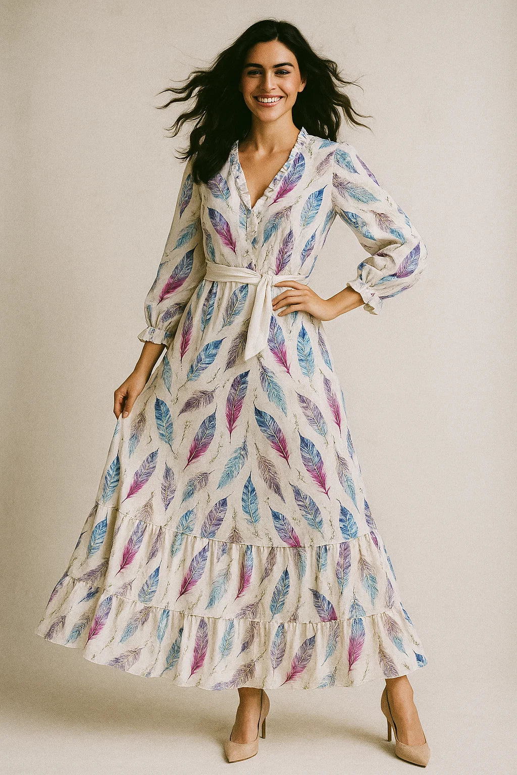 Feathers Digital Printed Fabric