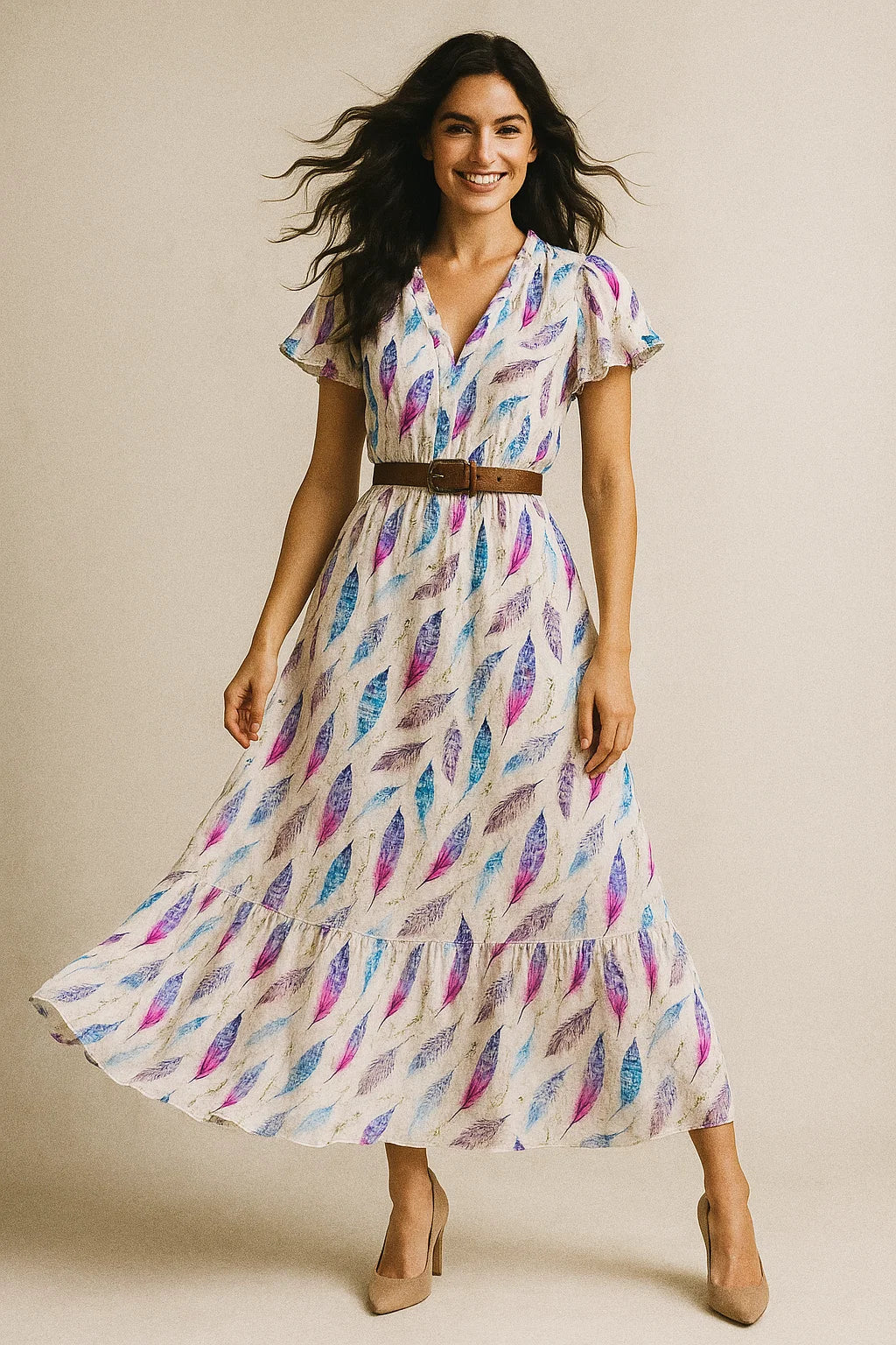 Feathers Digital Printed Fabric