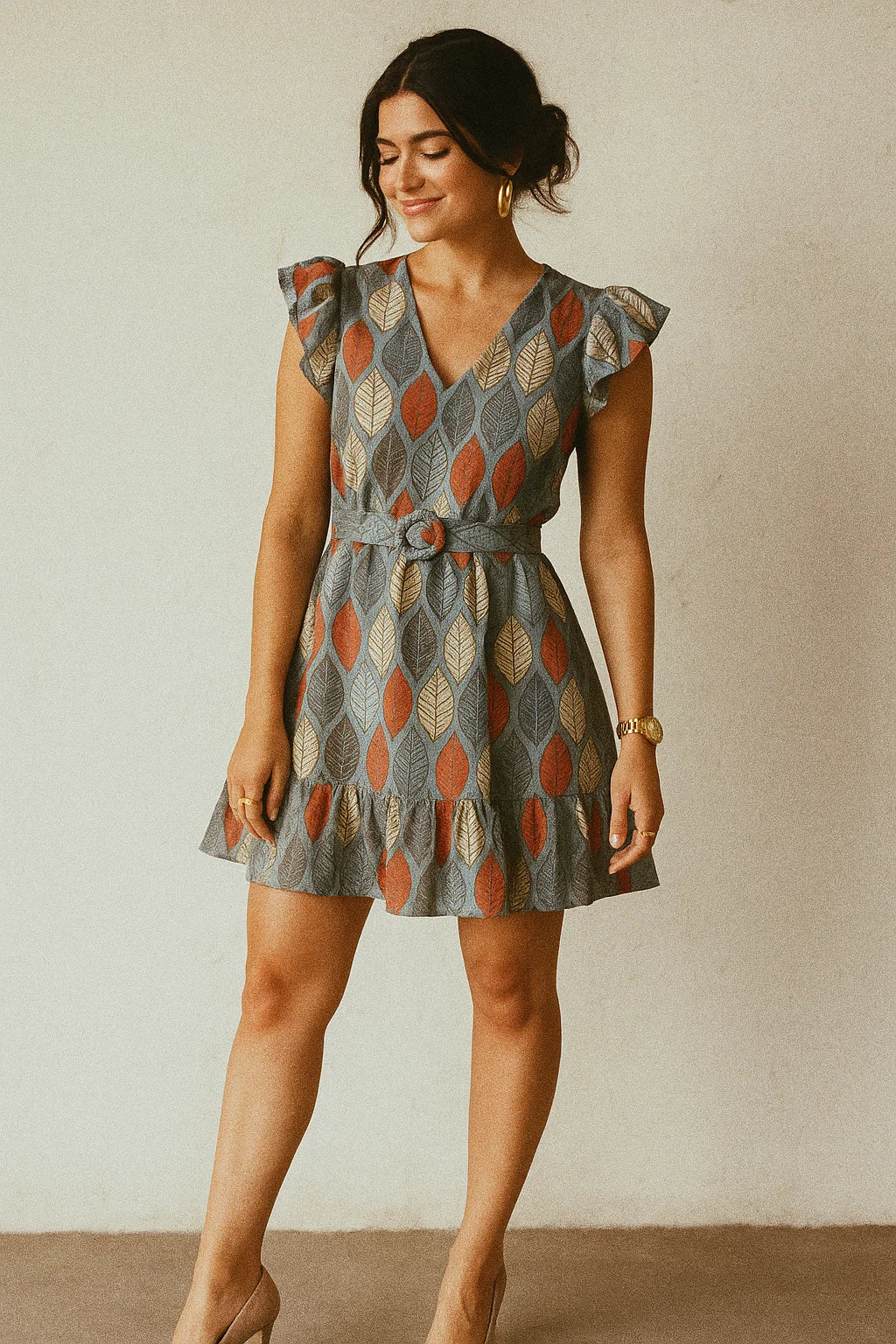 Autumn Leaves Digital Printed Fabric