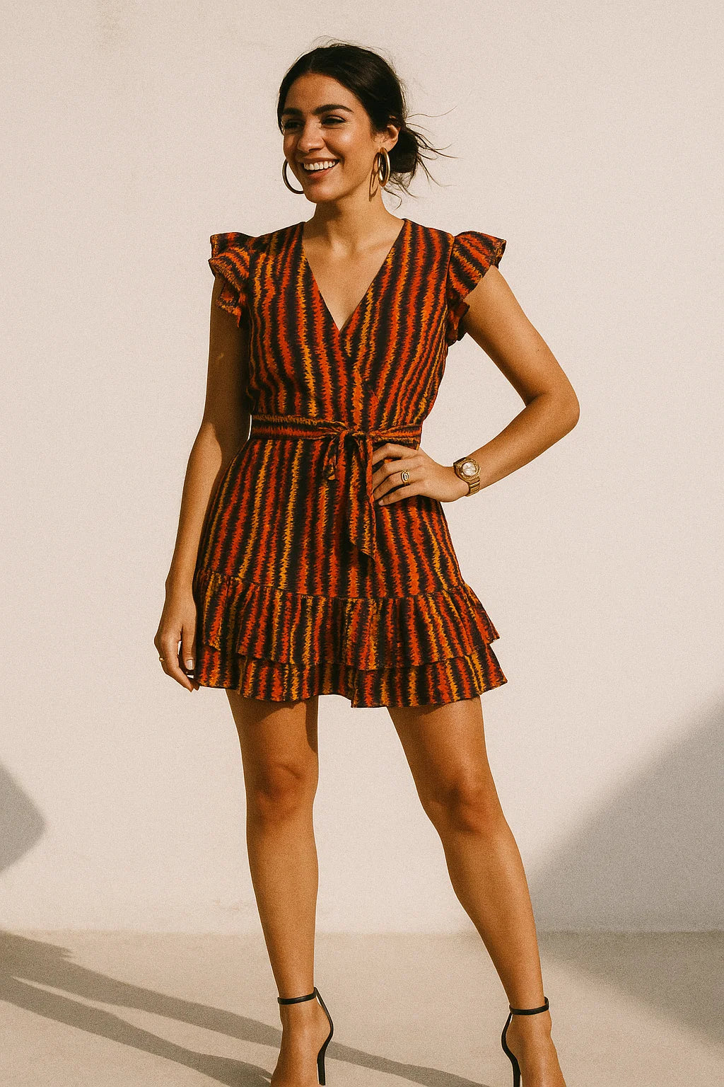 Abstract Stripes Digital Printed Fabric