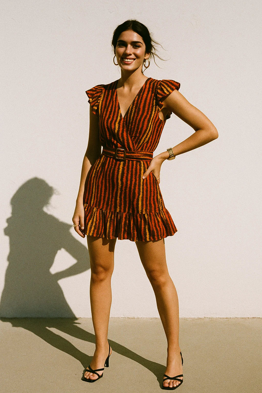 Abstract Stripes Digital Printed Fabric