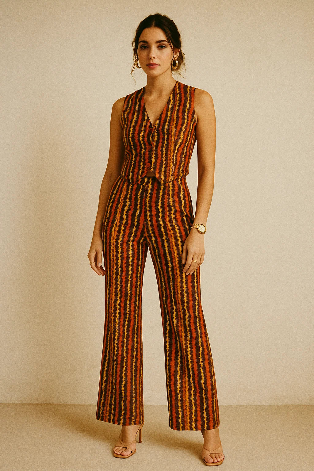 Abstract Stripes Digital Printed Fabric