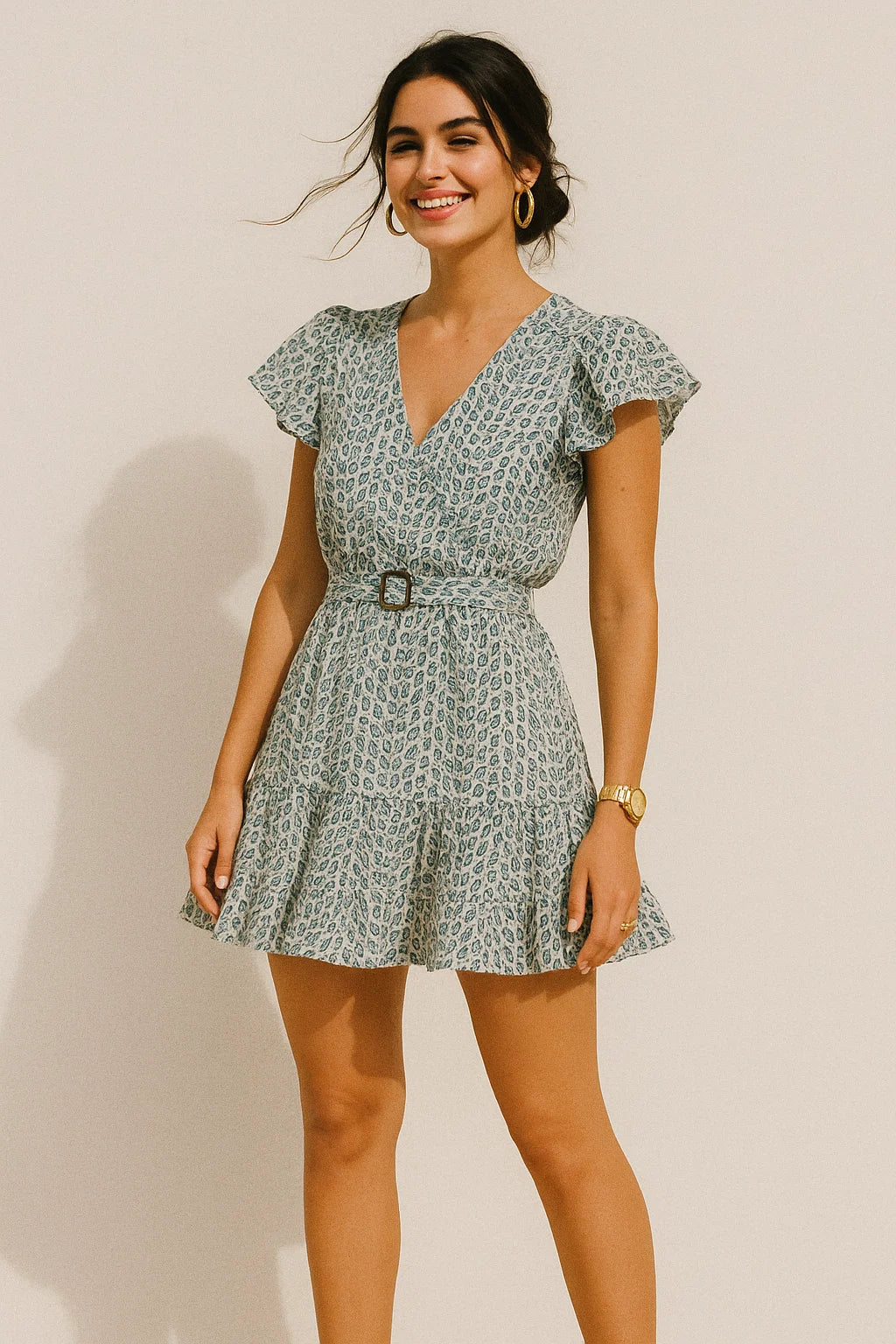 Morpich Block Digital Printed Fabric  - Muslin