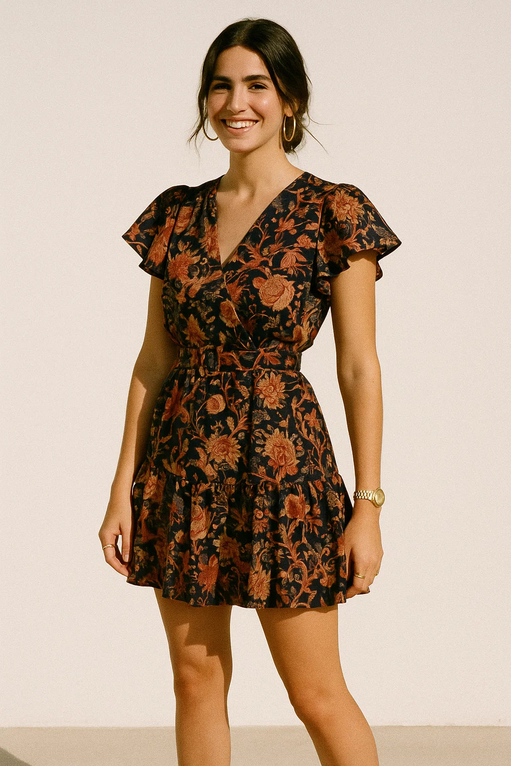 Gorgeous black damask digital printed silk crepe fabric by FAB VOGUE Studio