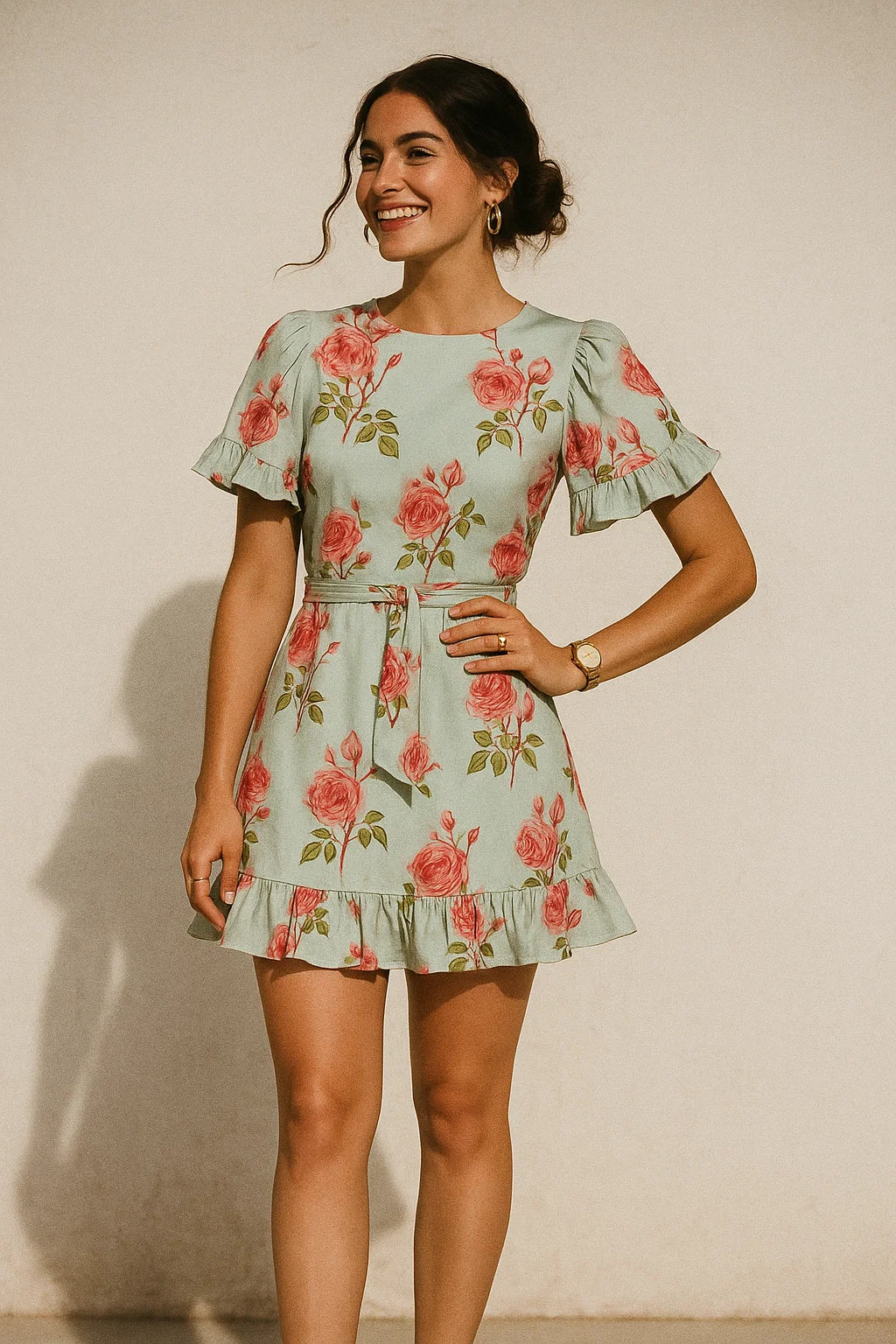 FAB VOGUE Studio's Floral Digital Printed Silk Crepe Fabric