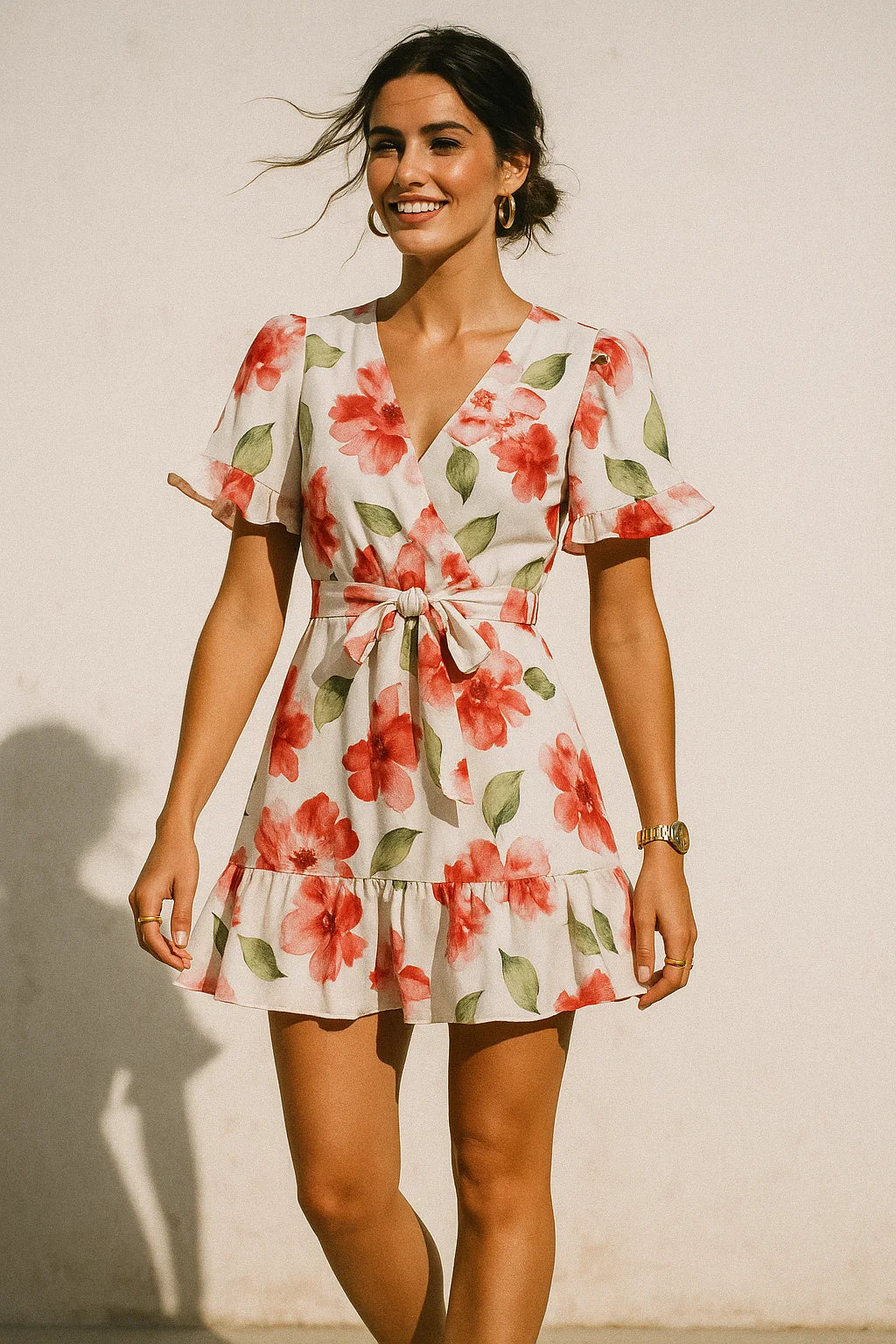 Classy damask floral print silk crepe fabric from FAB VOGUE Studio