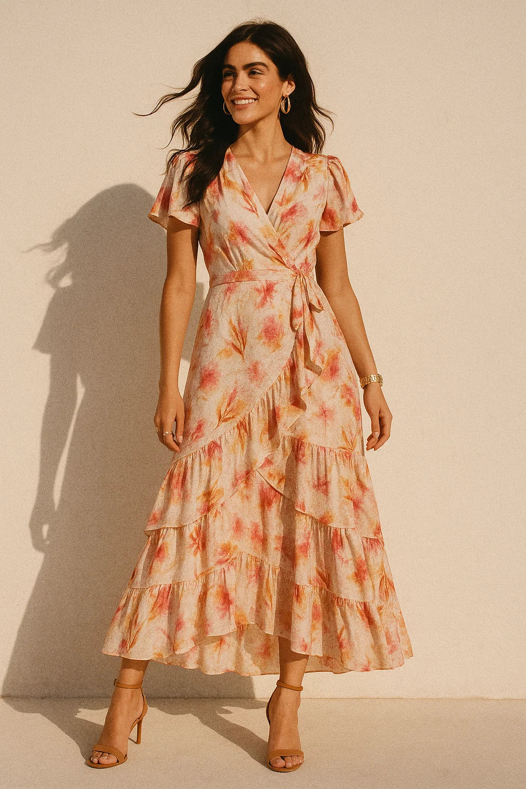 Pastel Blue Leaves Silk Crepe Printed Fabric