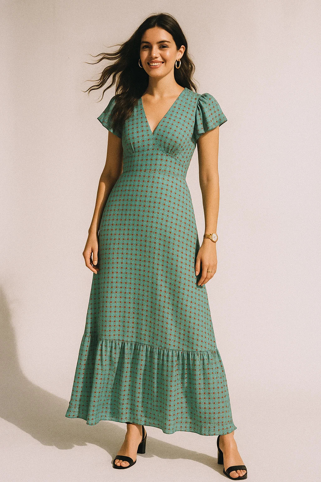 Prisma Rhombus Diamond Digital Printed Fabric - Silk Crepe