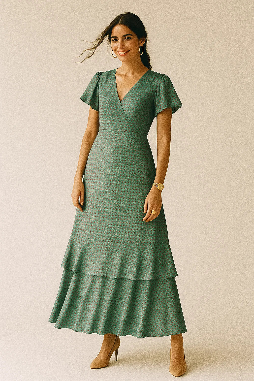 Prisma Rhombus Diamond Digital Printed Fabric - Silk Crepe