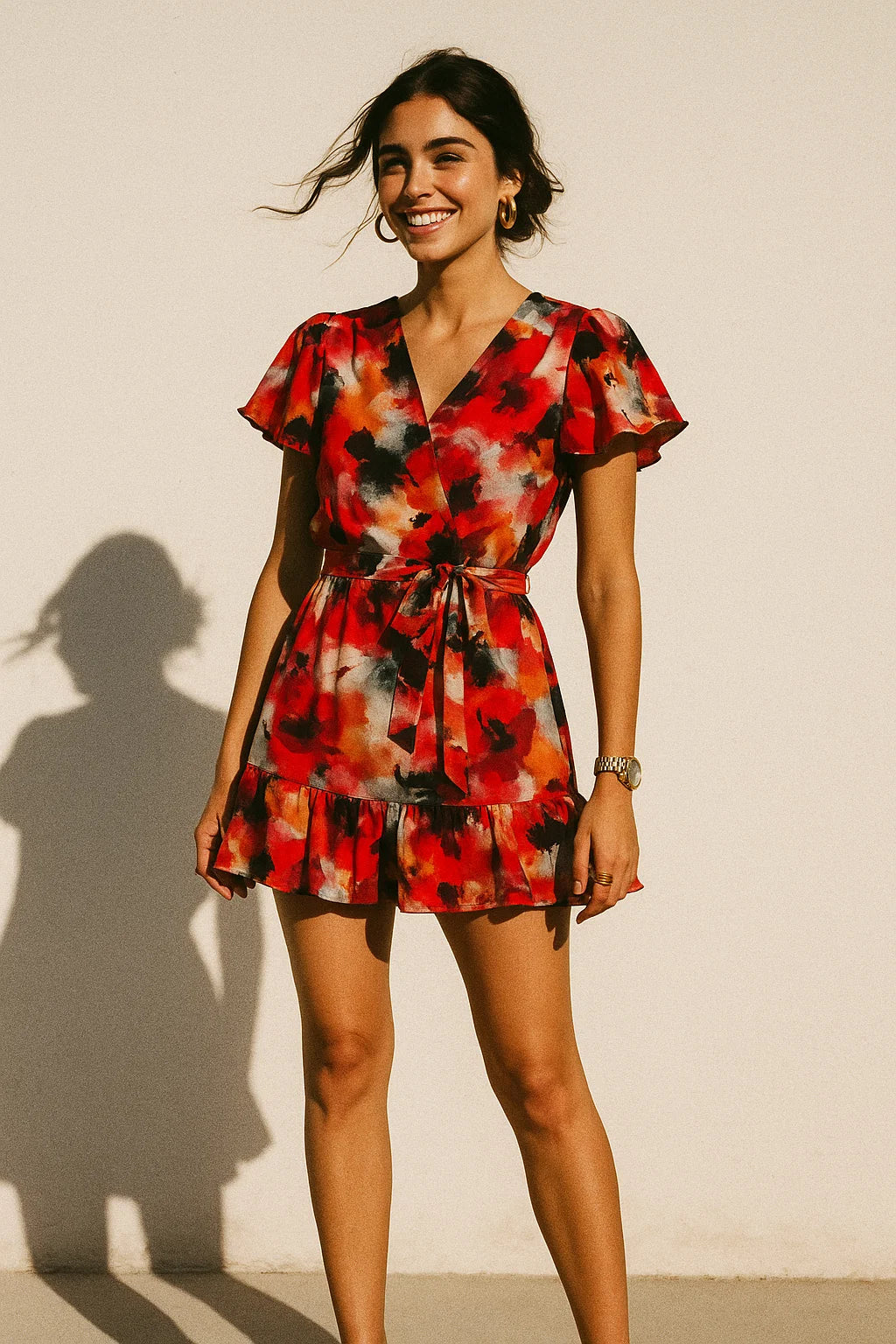 Morden Paint Of Art Multicolor Digital Printed Fabric - Silk Crepe