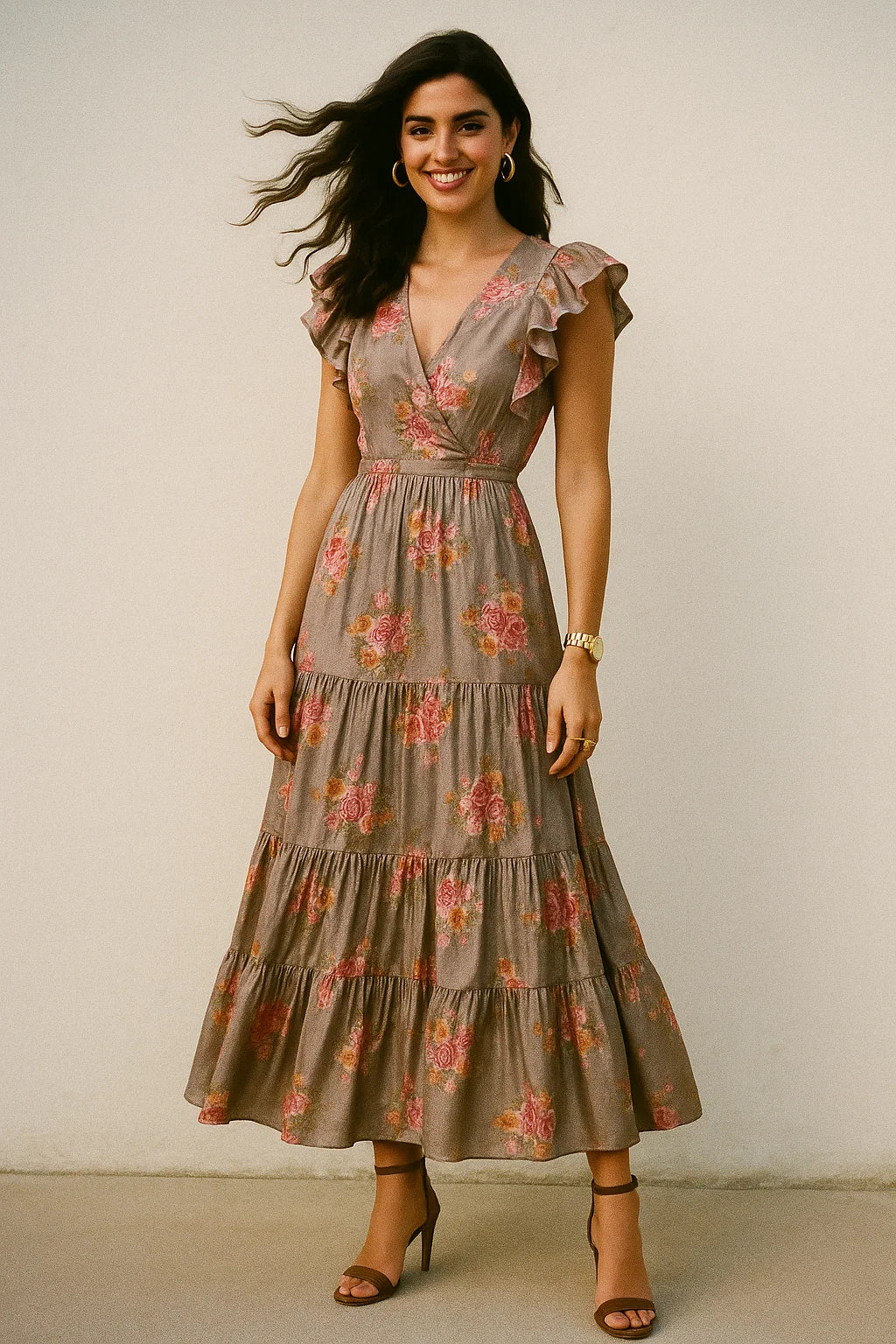 Fragrance Multitype Of Flower Digital Printed Fabric - Silk Crepe