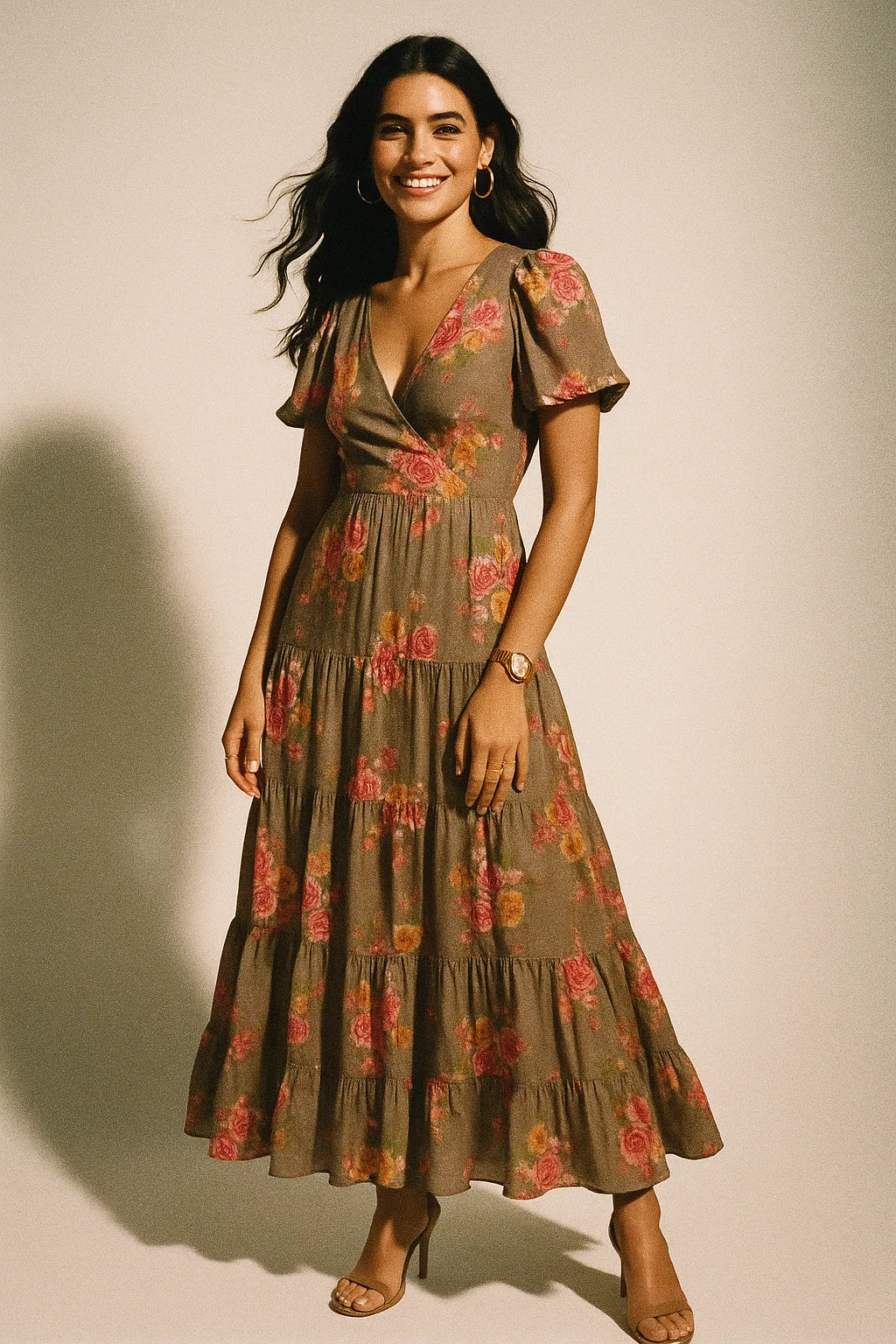 Fragrance Multitype Of Flower Digital Printed Fabric - Silk Crepe