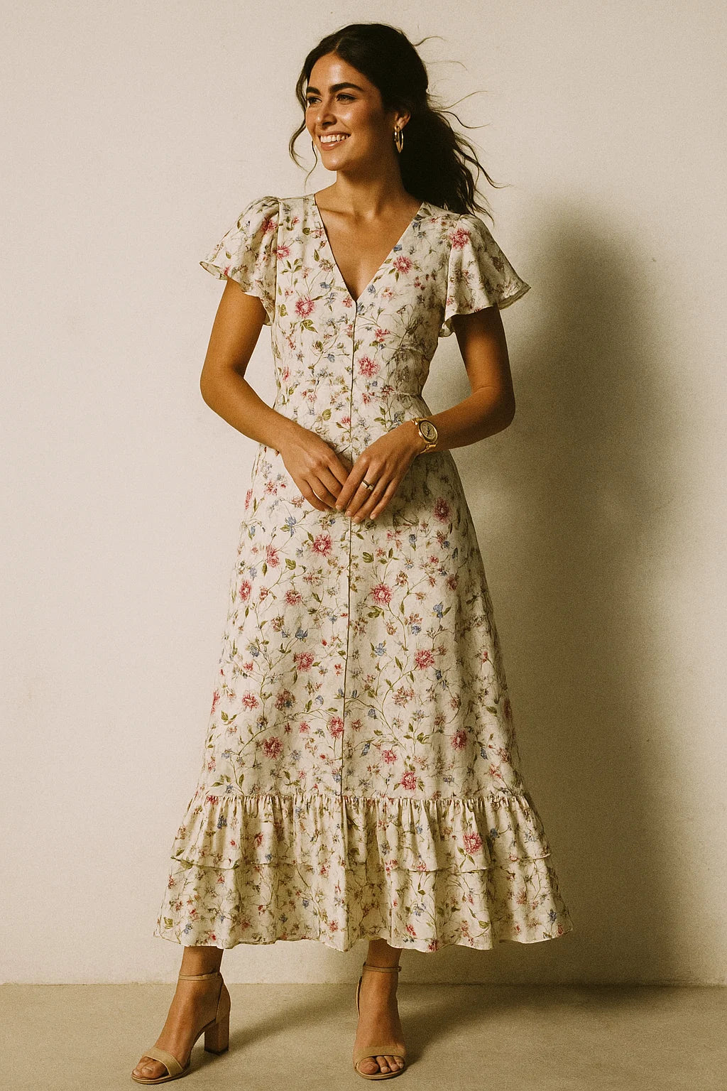 Abstract Colourful Flower Art Digital Printed Fabric - Silk Crepe