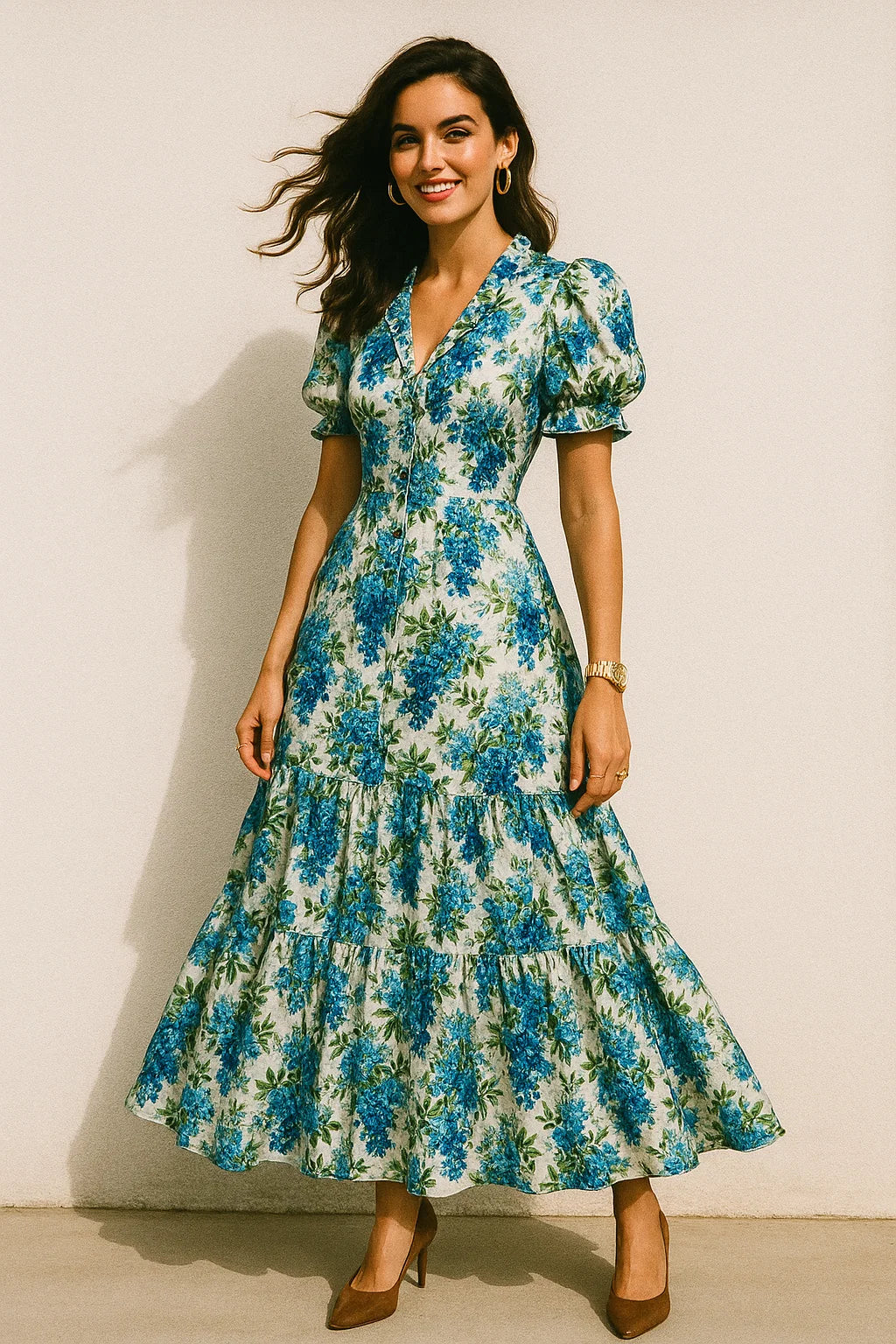 Watercolour Digital Paint Art Digital Printed Fabric - Silk Crepe