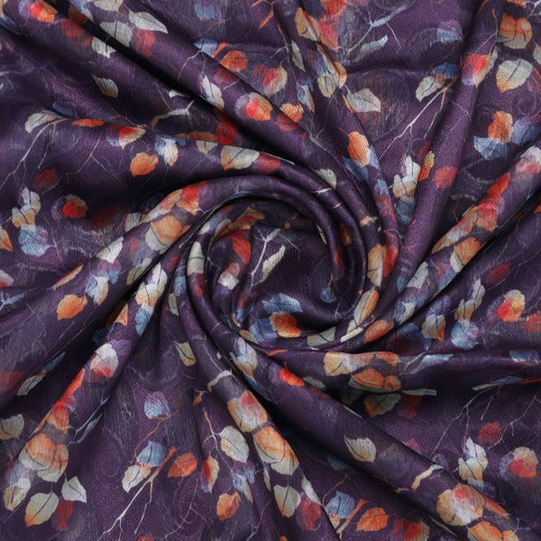 Purple Brasso Fabric with Autumnal Leaves & Paisley Print – br 0 ma021526 108 2 - alternate view
