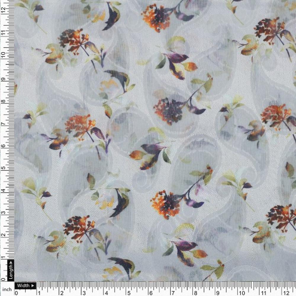 Grey Brasso Fabric with Autumnal Floral & Paisley Print – br 0 ma024019 108 4 09222f19 13ce 45e7 9af9 299e3c3d140f