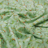 Sea Green & Red Floral Vine Brasso Fabric for Kurtas – br 0 ma0822 108 1