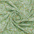 Sea Green & Red Floral Vine Brasso Fabric for Kurtas – br 0 ma0822 108 2