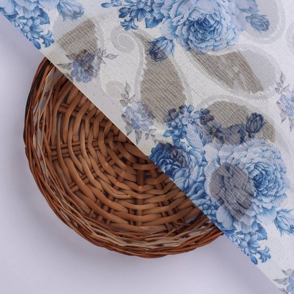 Blue Floral & Paisley Pattern Brasso Fabric for Dresses – br 0 pa7127 108 3