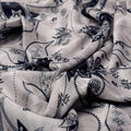 Grey and Navy Blue Paisley Pattern Brasso Fabric – br 0 ta01792 108 1