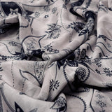 Grey and Navy Blue Paisley Pattern Brasso Fabric – br 0 ta01792 108 1