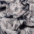 Grey and Navy Blue Paisley Pattern Brasso Fabric – br 0 ta01792 108 1
