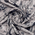 Grey and Navy Blue Paisley Pattern Brasso Fabric – br 0 ta01792 108 2