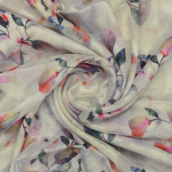 Dreamy Watercolour Floral on Cream Paisley Brasso Fabric – br 0 ta07145 108 2 - alternate view
