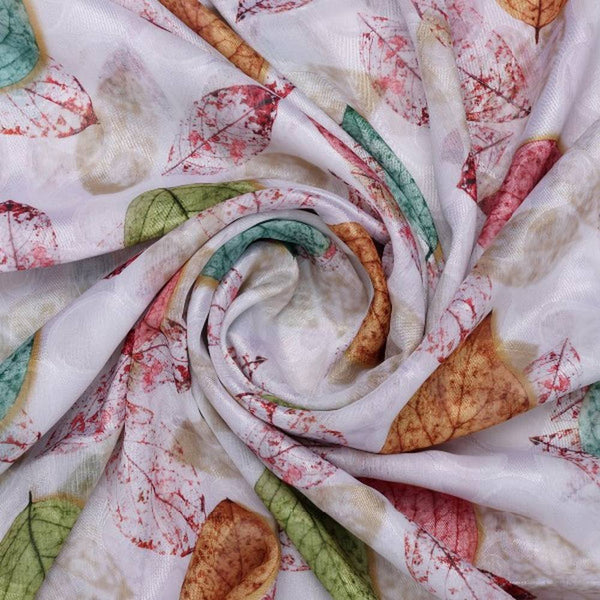 Autumnal Leaves Digital Print Soft Brasso Fabric – br 0 ta08973 108 2 - alternate view