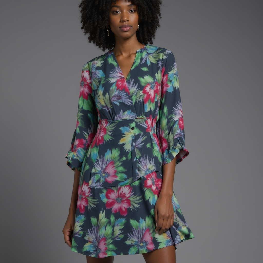 Multicolor Floral Printed Kota Doria Fabric