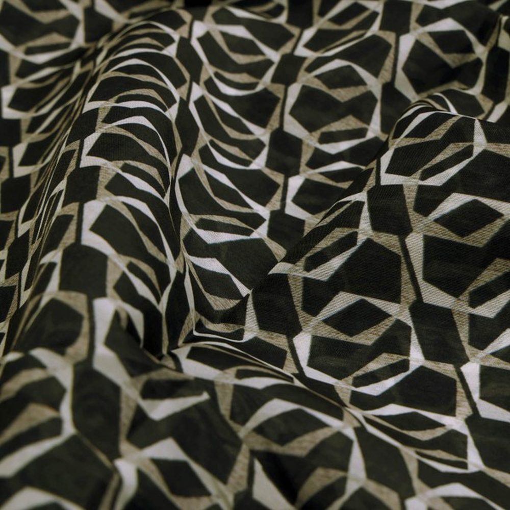 Modern Abstract Geometric Patterned Chanderi Fabric – ch 0 ma01193 108 1