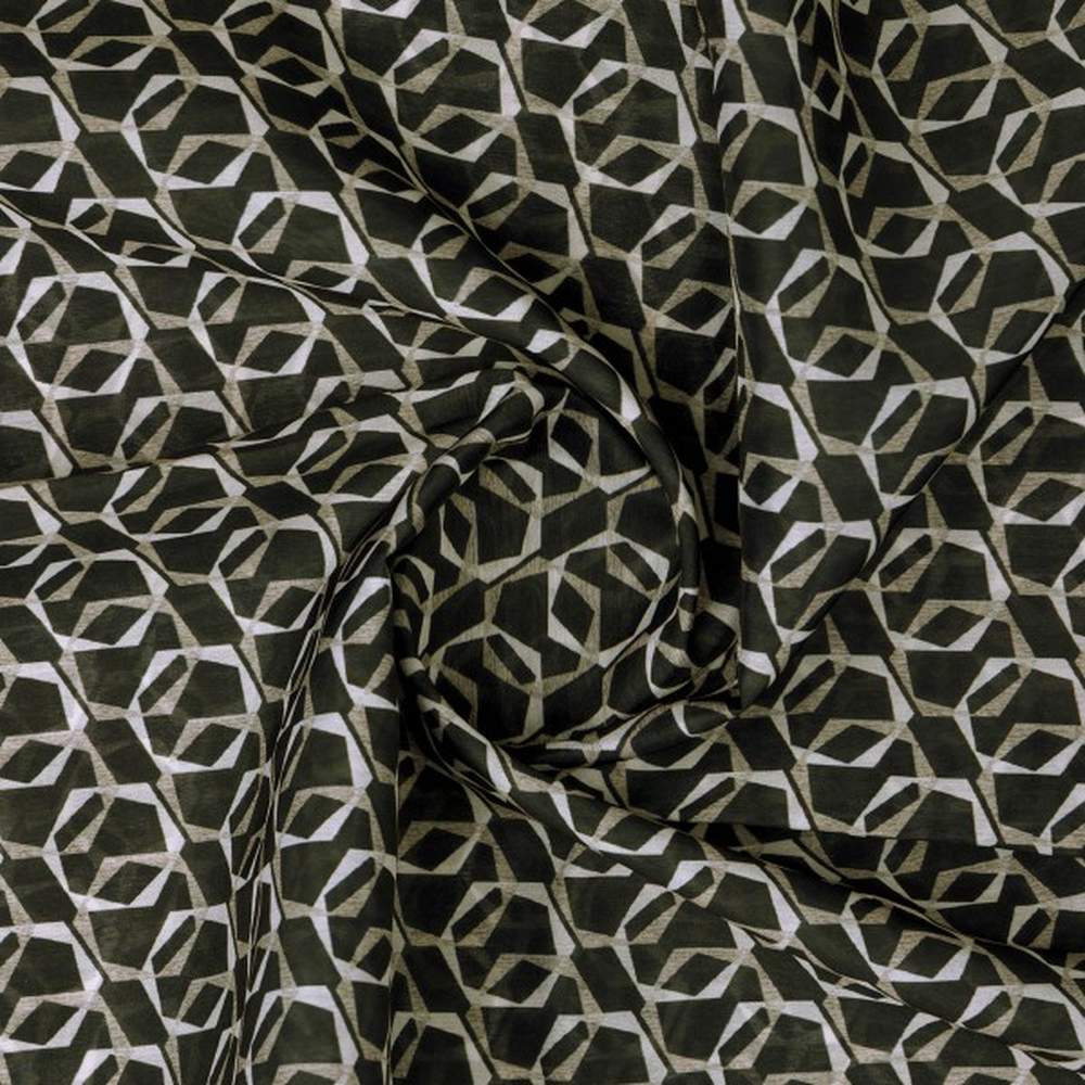 Modern Abstract Geometric Patterned Chanderi Fabric – ch 0 ma01193 108 2