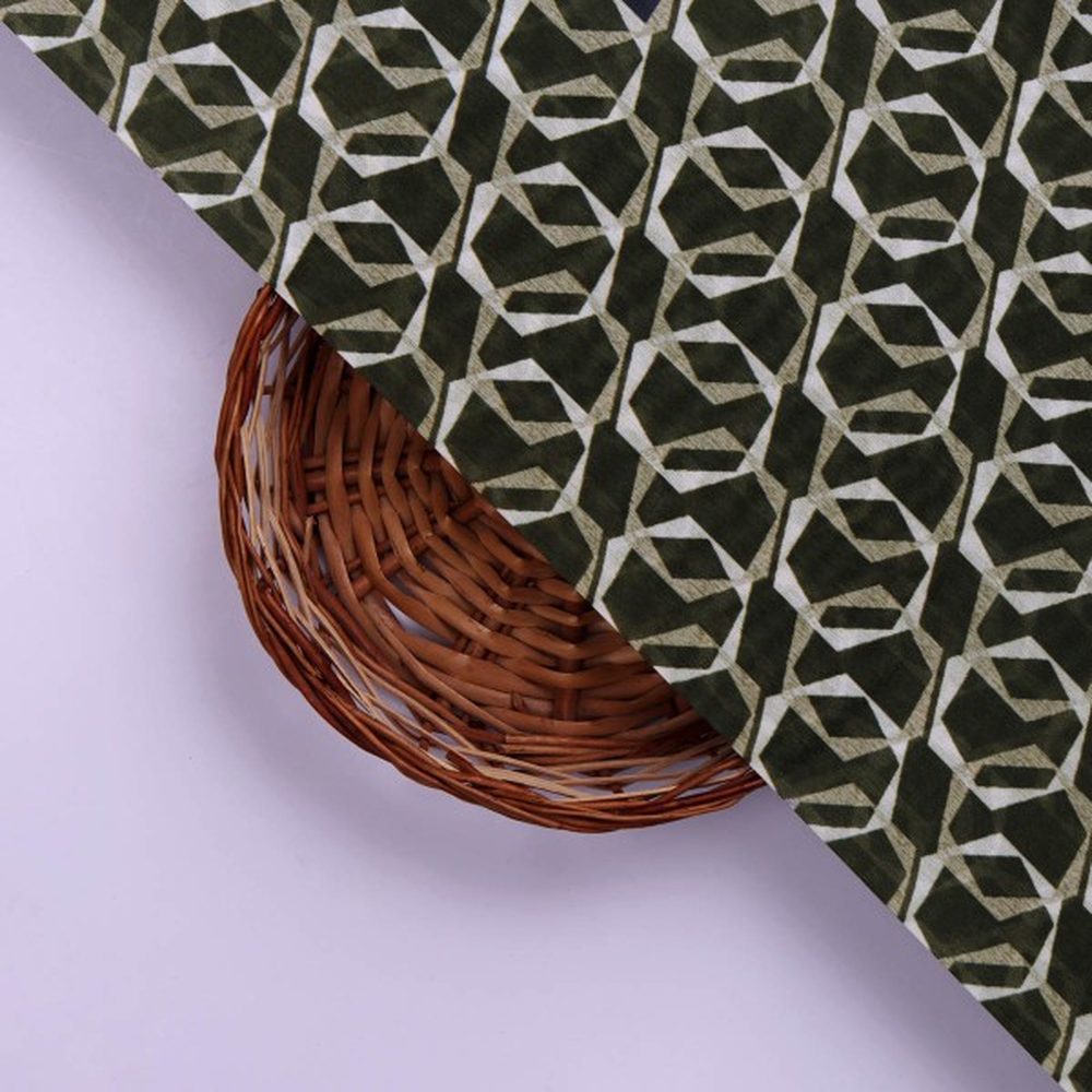 Modern Abstract Geometric Patterned Chanderi Fabric – ch 0 ma01193 108 3