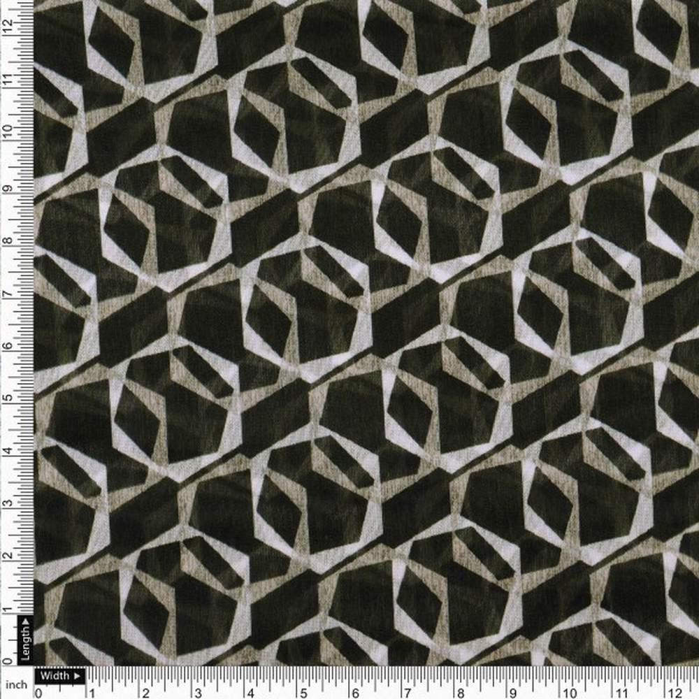 Modern Abstract Geometric Patterned Chanderi Fabric – ch 0 ma01193 108 4