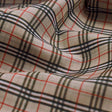 Classic Beige & Red Checkered Pattern Chanderi Fabric – ch 0 ma0955 108 1
