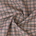 Classic Beige & Red Checkered Pattern Chanderi Fabric – ch 0 ma0955 108 2