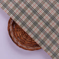 Classic Beige & Red Checkered Pattern Chanderi Fabric – ch 0 ma0955 108 3
