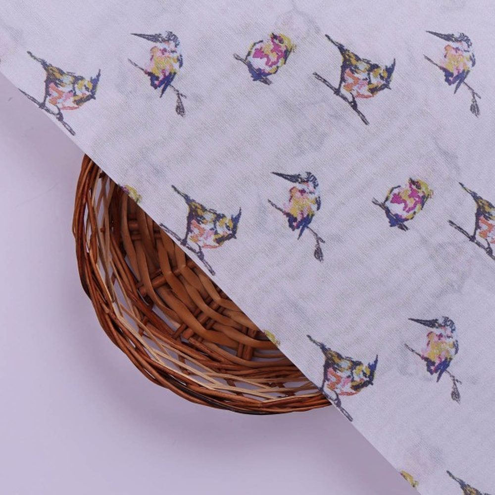 Artistic Watercolour Bird Print on Off White Chanderi – ch 0 ta0129 108 3 be2ab683 f5ba 4651 98c6 7ef7c9bc01ff