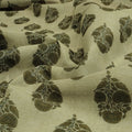 Olive Green Buta Motif Printed Chanderi Fabric – ch 0 ta01347 108 1