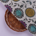 Chanderi Fabric with Colourful Stylised Floral Print – ch 0 ta0149 108 3