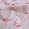Quirky Red Fish Print on Off White Chanderi Fabric – ch 0 ta0383 108 1