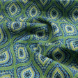 Vibrant Green and Blue Damask Motif Chanderi Fabric – ch 0 ta05886 108 1