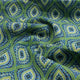 Vibrant Green and Blue Damask Motif Chanderi Fabric – ch 0 ta05886 108 1
