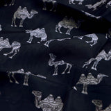 Black & White Intricate Camel Pattern Chanderi Fabric – ch 0 ta0692 108 1