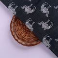 Black & White Intricate Camel Pattern Chanderi Fabric – ch 0 ta0692 108 3