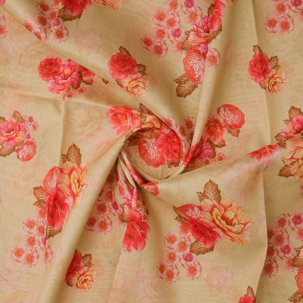 Warm Cream Chanderi with Vintage Rose Floral Print – ch 0 ta07548 108 2 511a0f34 7f5c 4889 848b a1c0008a5923