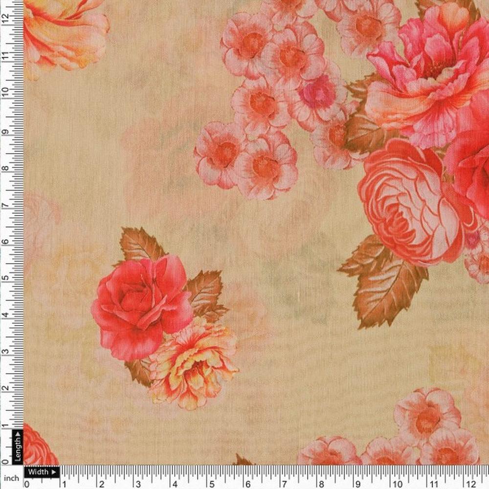 Warm Cream Chanderi with Vintage Rose Floral Print – ch 0 ta07548 108 4 4b7f47d2 d7e3 4189 bc04 ec3957feb115