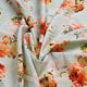 Light Blue Orange Floral Printed Premium Polyester Fabric – dpq 0 aa771 145 1